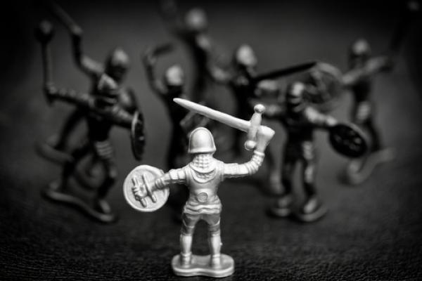 Toy battle, B Calkins / Shutterstock.com