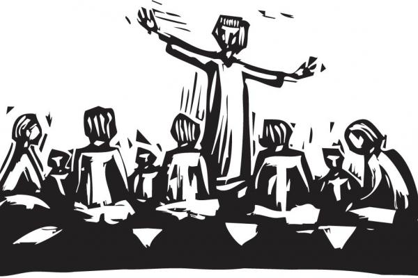 Man speaking to disciples, Jef Thompson, Shutterstock.com