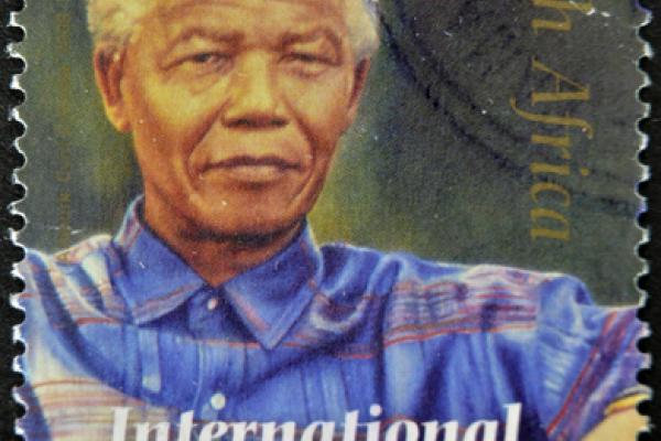 South African stamp of Nelson Mandela. Photo courtesy Neftali/shutterstock.com