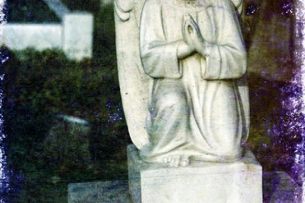 Stone cherub in London cemetery, nagib / Shutterstock.com