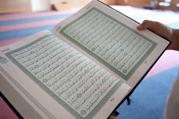 A Quran photographed in a mosque (2012). RNS photo by Sally Morrow 
