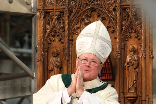 Cardinal Timothy M. Dolan of New York presides at a St. Patrick’s Day Mass in 20