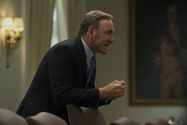 Kevin Spacey in Season 3 of Netflix’s “House of Cards.” Photo by David Giesbrech