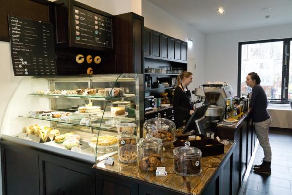 Cafe Elfenbein in Berlin, certified to be Kosher and serves foods like bagels an