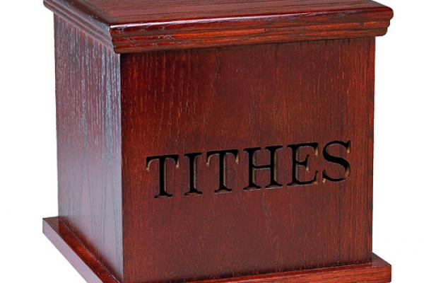 Tithe box via http://www.wylio.com/credits/Flickr/4089420589