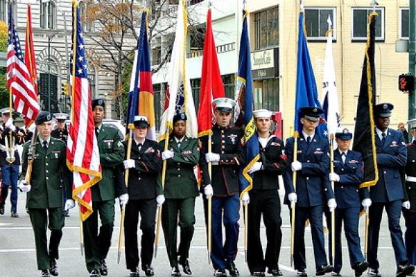 A Veterans Day parade.