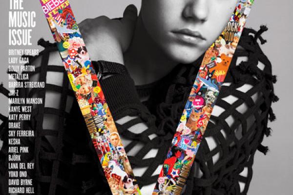 Bieber on the cover of the Spring 2012 issue of V Magazine. 