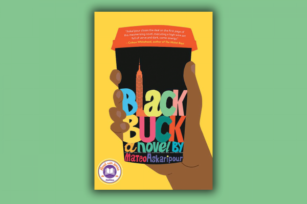 The cover of Black Buck is a coffee cup with the words Black Buck in colorful letters.