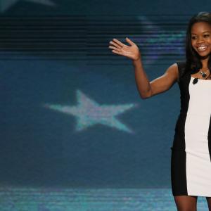 Gabby Douglas at the DNC in Charlotte, N.C. earlier this week. 
