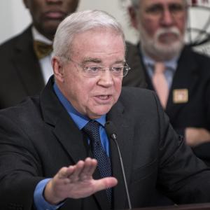 Jim Wallis speaks during a press conference at the United Methodist Building. BRENDAN SMIALOWSKI/AFP/Getty Images BRENDAN SMIALOWSKI/AFP/Getty Images