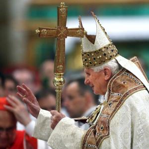 Pope Benedict XVI at a January Vespers service. Franco Origlia/Getty Images Franco Origlia/Getty Images