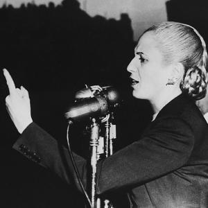Eva Peron on the balcony of the Casa Rosada in 1951. Photo courtesy Religion News Service / Wikimedia Commons