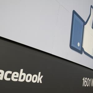 Sign at the entrance of Facebook HQ, Menlo Park, CA. Photo via Getty Images. 