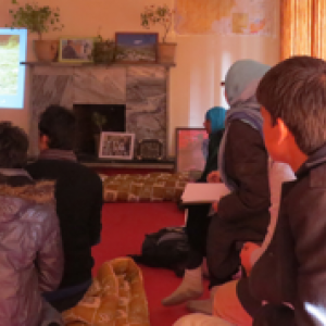 APVs learn about world hunger. Photo by Abdulhai Safarali