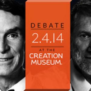 Promotion photo for the debate between Bill Nye and Ken Ham. Photo courtesy of http://www.answersingenesis.org/ Via RNS.