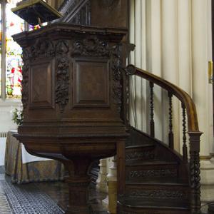 Pulpit of St. Mary le Tower parish in Ipswich, UK. Via Wylio http://bit.ly/wTWgaL Pulpit of St. Mary le Tower in Ipswich, UK. Via Wylio http://bit.ly/wTWgaL