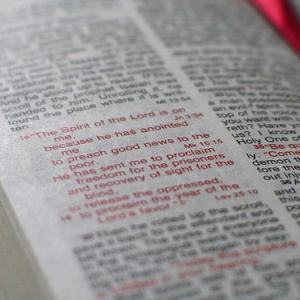 Red letter Bible via Wylio http://bit.ly/wk2149 Red letter Bible via Wylio http://bit.ly/wk2149
