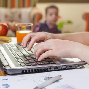 Home office concept. Photo via David Pereiras / Shutterstock.com