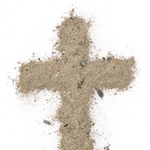 A cross made of ash. Image courtesy Ansis Klucis/shutterstock.com A cross made of ash. Image courtesy Ansis Klucis/shutterstock.com