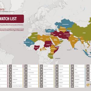 Open Doors USA’s 2015 “World Watch List.” Image via Open Doors / RNS