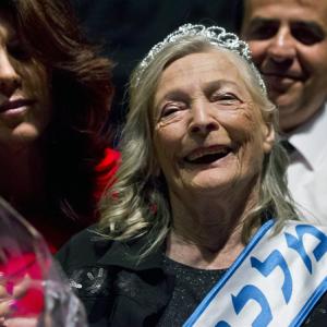 Shoshana Colmer smiles after winning the ‘Miss Holocaust Survivor Beauty Contest