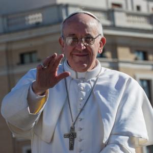 Pope Francis waves during his inauguration Mass at St. Peter’s Square at the Vatican. Photo courtesy RNS.