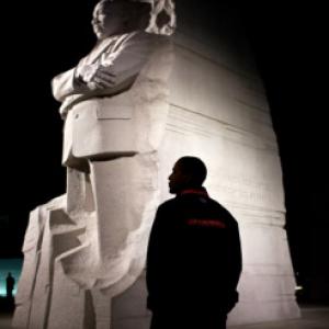 President Obama tours the Martin Luther King, Jr., Memorial, RNS photo by Pete Souza/The White House. RNS photo by Pete Souza/The White House.