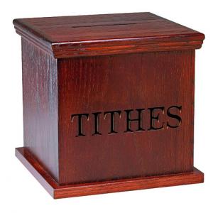 Tithe box via http://www.wylio.com/credits/Flickr/4089420589