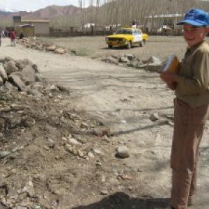 Zekerullah going to school in Bamiyan. Photo courtesy Kathy Kelly
