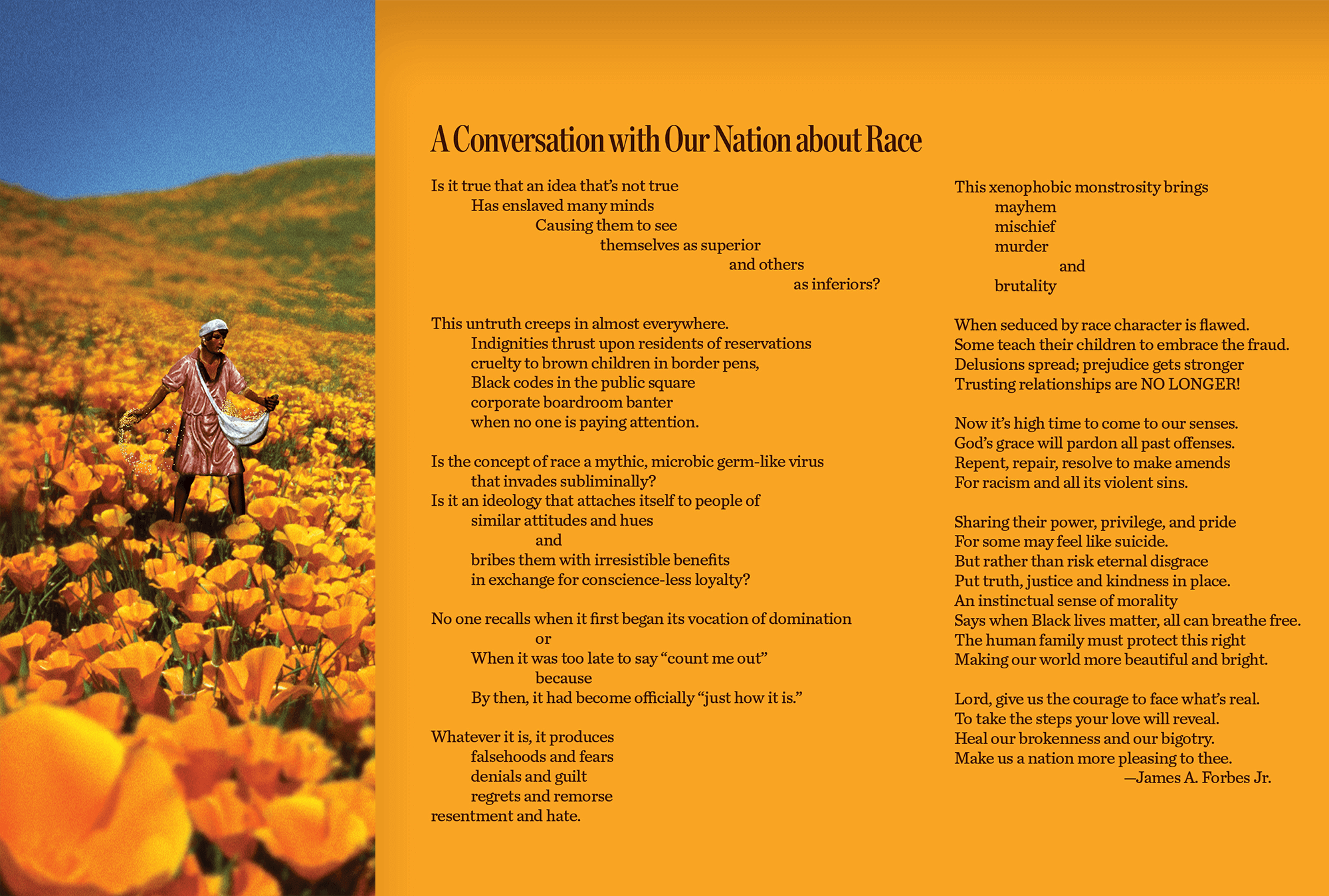 A poem by James A. Forbes Jr. Text to all poems can be found at the end of the story.