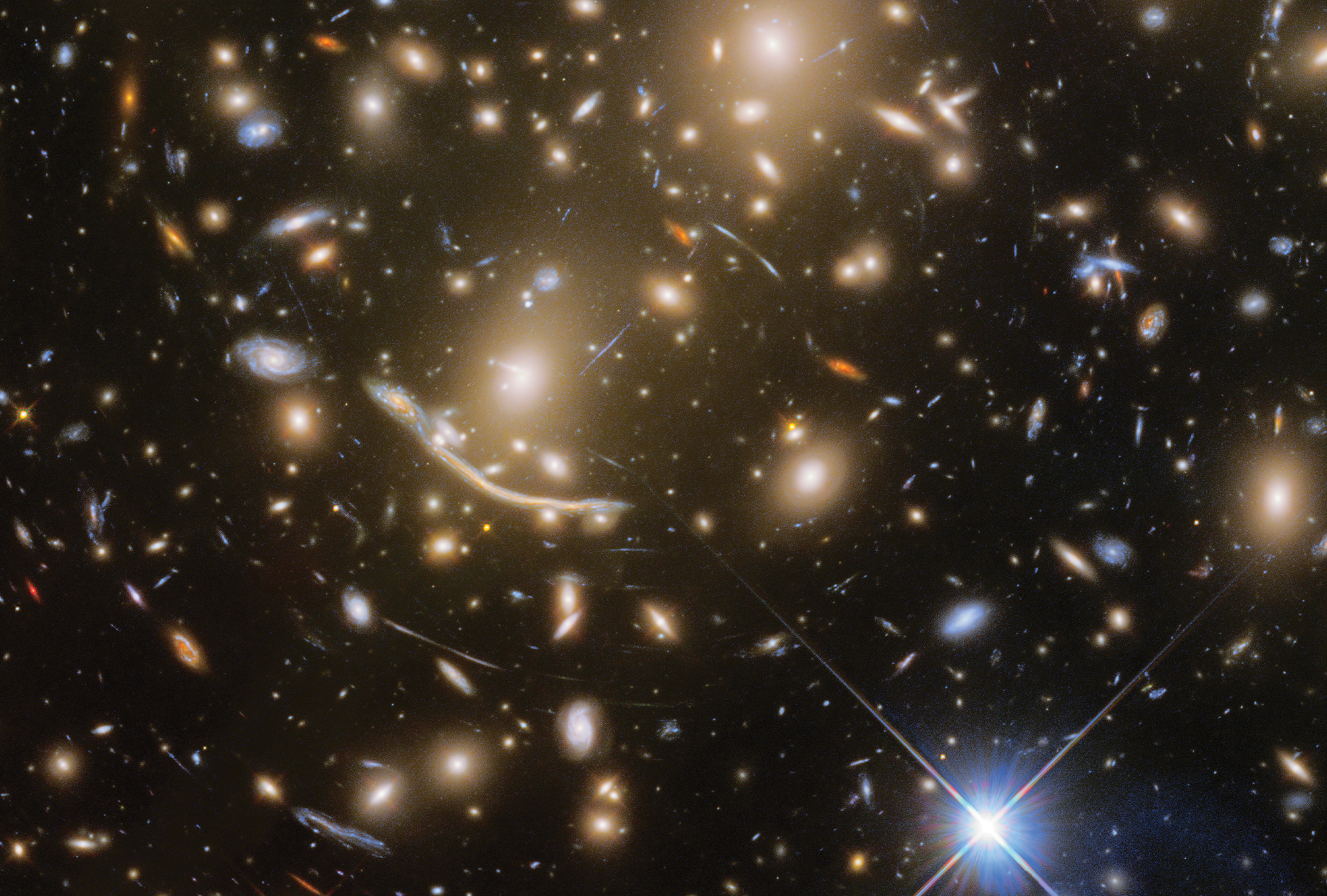 A rich mix of differently-shaped galaxies with asteroids and their trails sprinkled throughout
