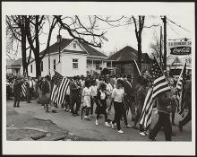 Participants walk in the civil rights march from Selma to Montgomery, Alabama in 1965. Photo via Library of Congress / RNS Photo via Library of Congress / RNS
