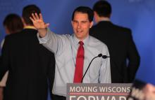 Wisconsin Gov. Walker Holds Recall Election Night Gathering By: Scott Olson/Getty Images. By: Scott Olson/Getty Images.
