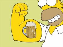 Homer Simpson knows the health benefits of beer. Image via entertainment.desktopnexus.com Homer Simpson knows the health benefits of beer.