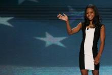 Gabby Douglas at the DNC in Charlotte, N.C. earlier this week. 