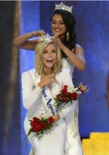 Miss America 2015 Kira Kazantsev and Miss America 2014 Nina Davuluri, via Disney