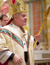 Archbishop Robert J. Carlson exiting the Cathedral Basilica of St. Louis. By Geerlingguy (Own work), via Wikimedia Commons.