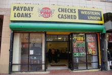 Payday Loans vendor, photo by Steve Rhodes / Flickr.com.