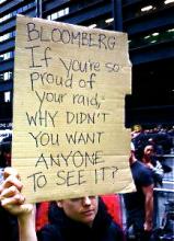 Protest sign at OWS in NYC today. Image via Facebook. Protest sign at OWS in NYC today. Image via Facebook.