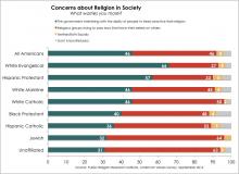 Concerns about Religion in Society graphic courtesy of Tim Duffy, Public Religion Research Institute/RNS.