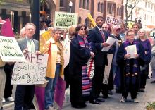 Protest in support of the Anna Louise Inn