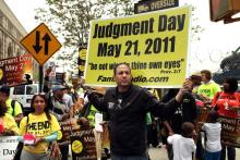 Participants in a movement that proselytized that the world would end May 21.(Photo by Spencer Platt/Getty Images) (Photo by Spencer Platt/Getty Images)