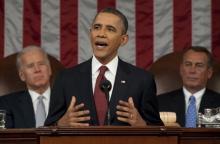President Obama Addresses The Nation During State Of The Union Address via Getty