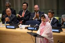 Malala Yousafzai speaks at the UN Youth Assembly on July 12, 2013 in New York City. Andrew Burton/Getty Images Andrew Burton/Getty Images