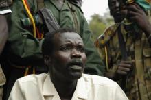 Joseph Kony, head of the Uganda's Lord's Resistance Army, in a rare public appearance, 2006. Photo by Adam Pletts/Getty Images. Joseph Kony. Photo by Adam Pletts/Getty Images.