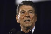 President Reagan at the 12th Annual Conservative Political Action Conf in 1985. Getty Images. President Reagan at the 1985 Conservative Political Action Conf. Getty Images.