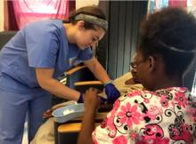 An iTeam doctor supports patients in Haiti. Screenshot via Youtube / RNS Screenshot via Youtube / RNS