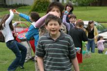 My family attacking each other with cascarones. Photo by Jesse G. Villarreal
