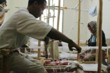 Solomon, a master weaver at Muya Ethiopia in Addis Ababa. Photo by Cathleen Falsani/Sojourners.