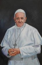 Portrait of Pope Francis by Debby Bird, Reston, Va. Via RNS